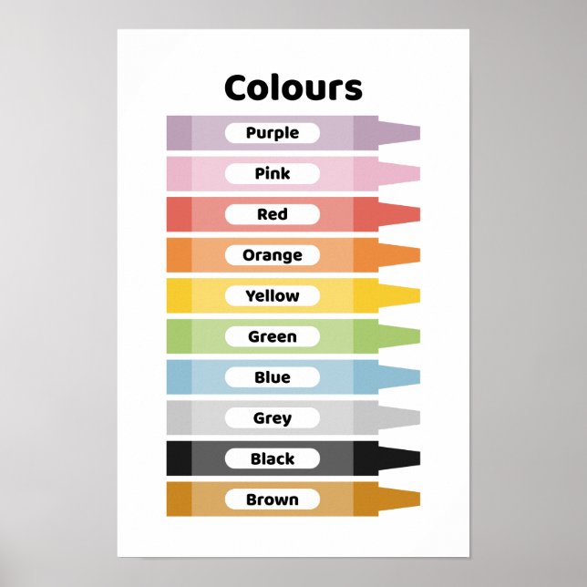 Poster Aprenda Cores  (Frente)