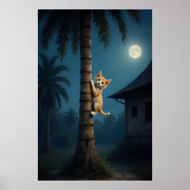 Poster Aprendendo a Subir – Momento de Gato Fofo