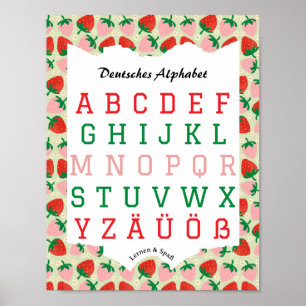 Poster Aprender alfabeto alemão & Diversão