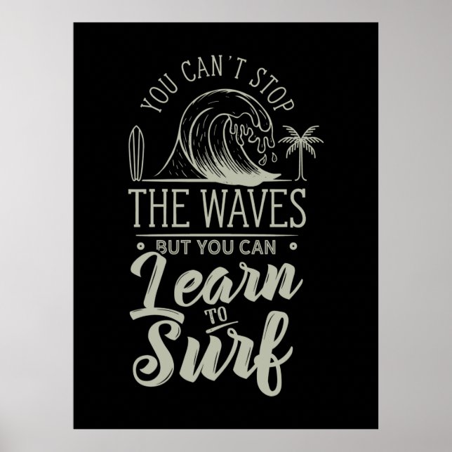 Poster Aprender ao Surf (Frente)