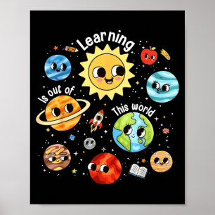 Poster Aprender Está Fora Deste Mundo Professor De Volta 