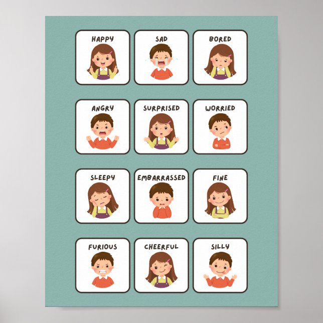 Poster Aprendizado da Educação Escolar dos Meus Sentiment (Frente)