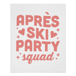 Póster Apres ski party girls squad pink aesthetic