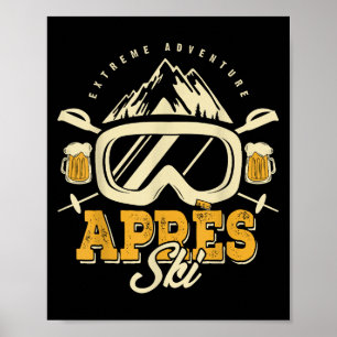Poster Apres Ski Party Outfit, Beer &amp; Bebidas Após Sk