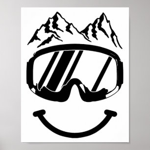 Poster Apres Ski Snowboard Snowmobile Esqui Divertido Sno