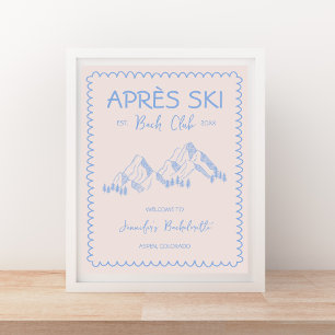 Poster Apres Ski Winter Bachelorette Weekend