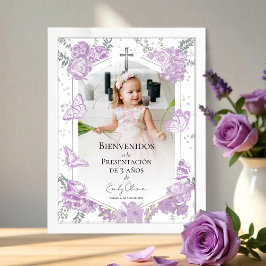 Poster Apresentação 3 años Foto de boas-vindas Butterflys