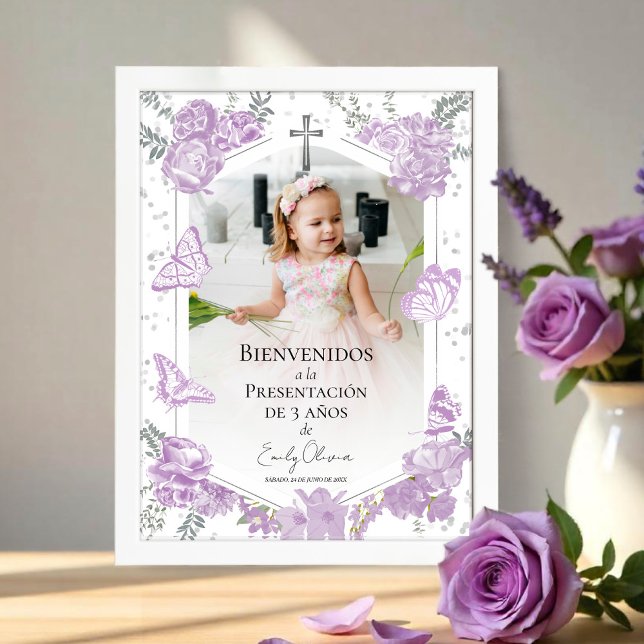 Poster Apresentação 3 años Foto de boas-vindas Butterflys (Criador carregado)