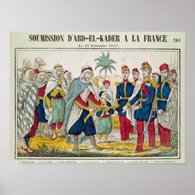 Póster Apresentação de Abd el-Kader a Henri d'Orleans (Frente)