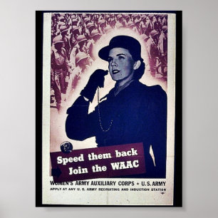 Poster Apresse-os articulam para trás o Waac