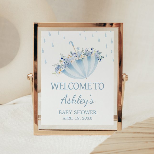 Poster April Shower Bring May Flowers Shower Welcome Sign (Criador carregado)
