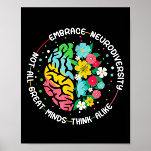 Poster Aproveite a neurodiversidade cerebral Autismo de c