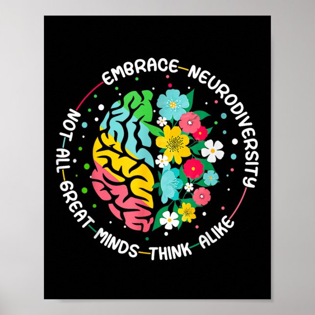 Poster Aproveite a neurodiversidade cerebral Autismo de c (Frente)