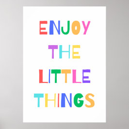 Poster Aproveite as pequenas coisas