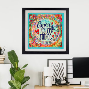 Poster "Aproveite as Pequenas Coisas" Inspirividade