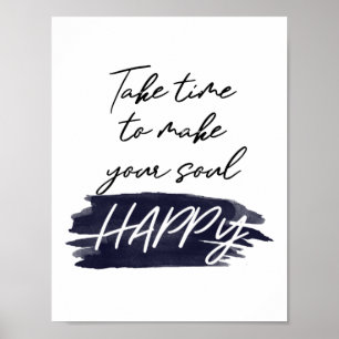 Poster Aproveite o tempo para fazer sua alma feliz modern