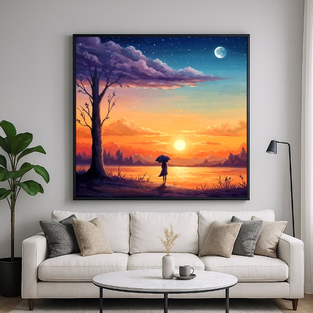 Poster Aproximação ao Horizonte - Arte de Estilo de Ilust (Criador carregado)