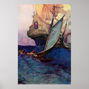 Póster Aproximação do navio