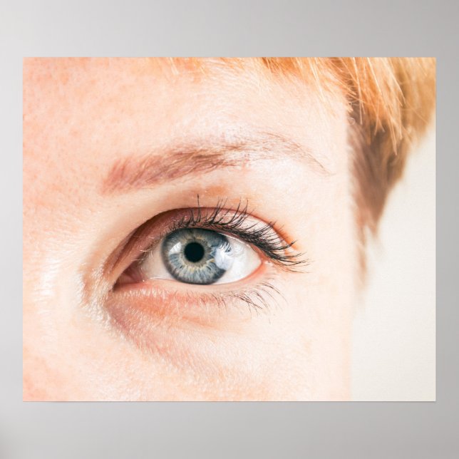 Poster Aproximação dos olhos humanos (Frente)