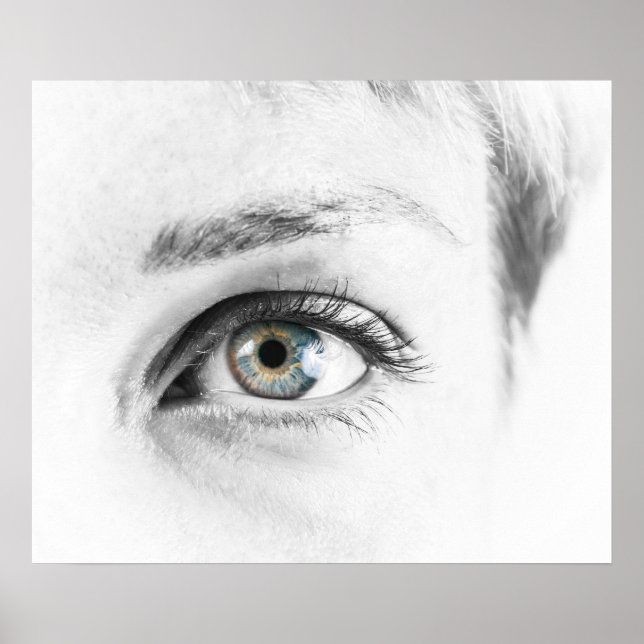 Poster Aproximação dos olhos humanos (Frente)