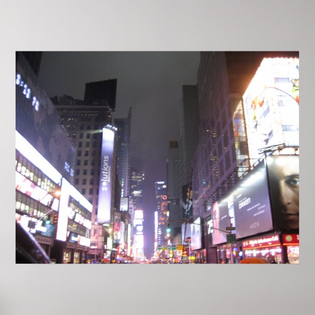 Póster Aproximando-se da Times Square, Nova York NY (Frente)