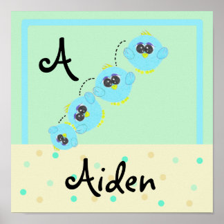 Póster Aqua Baby Bird