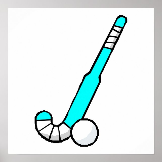 Póster Aqua Field Hockey Stick (Frente)