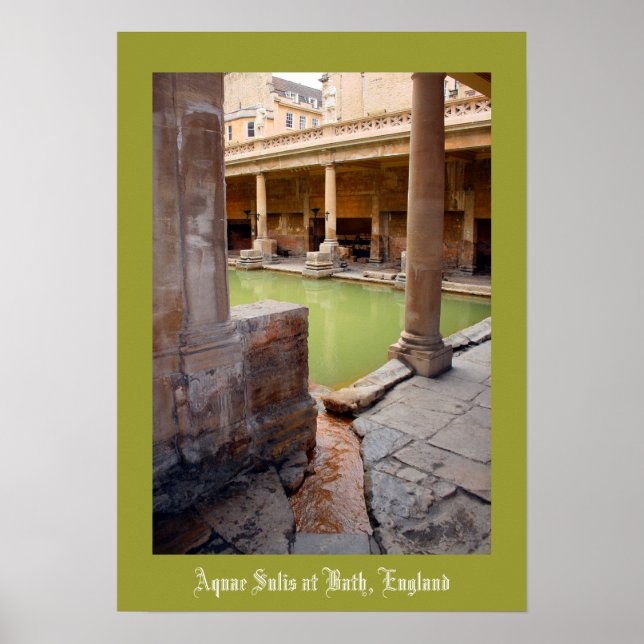 Poster Aquae Sulis em Bath England (Frente)