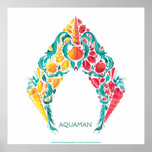 Poster Aquaman   Aquaman & logotipo temático do Seashell