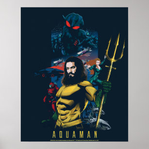 Poster Aquaman   Orin, Mera, and Black Manta Graphic