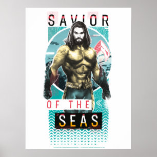 Poster Aquaman   "salvador gráfico modernista dos mares"