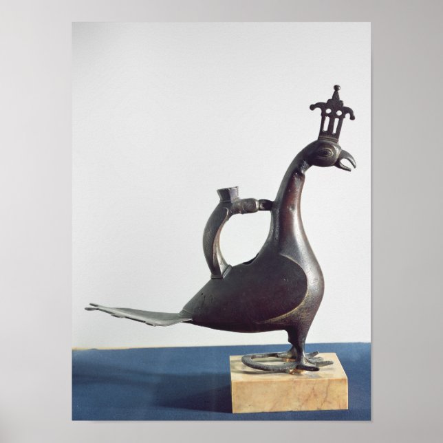 Póster Aquamanile sob a forma de pavão (Frente)