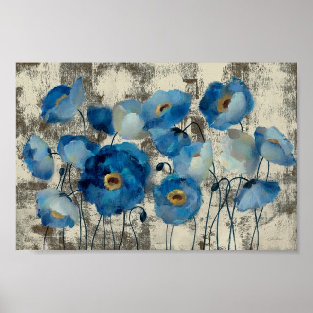 Póster Aquamarine Floral (Frente)