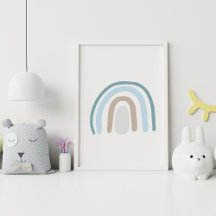 Aquarela Arco-íris Decoração para Berçário Nórdico