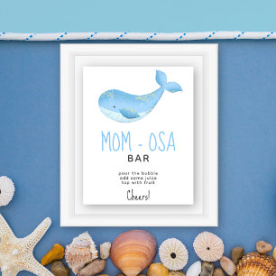 Poster Aquarela baleia - bar da mamãe