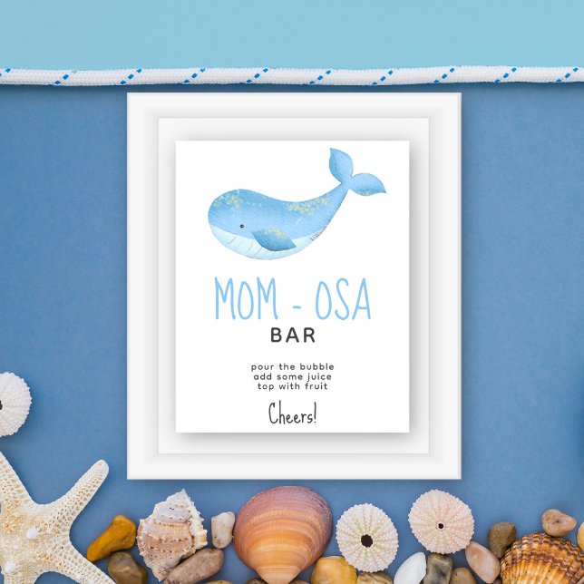 Poster Aquarela baleia - bar da mamãe (Criador carregado)