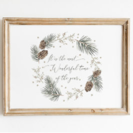 Poster Aquarela Botânica de inverno