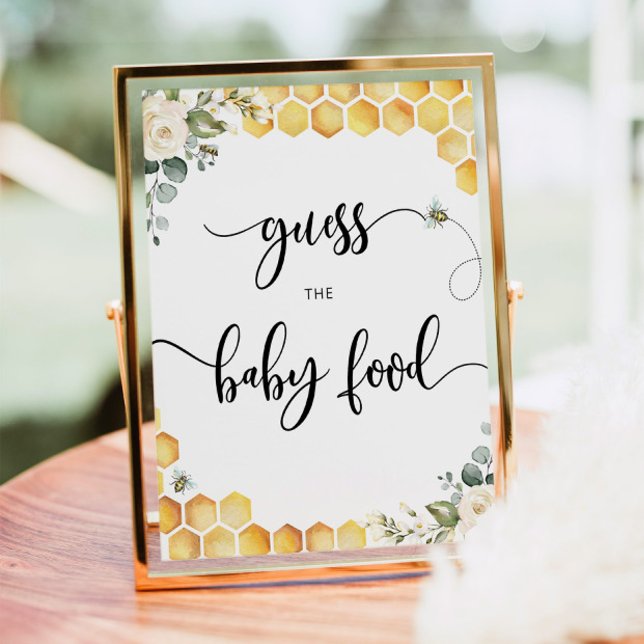 Poster Aquarela Bumble Adivinha a comida do bebê (Criador carregado)