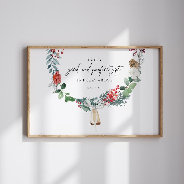 Poster Aquarela cada presente é de cima do Natal (Criador carregado)