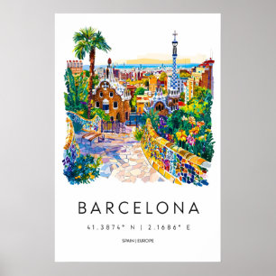Poster Aquarela de Barcelona 1
