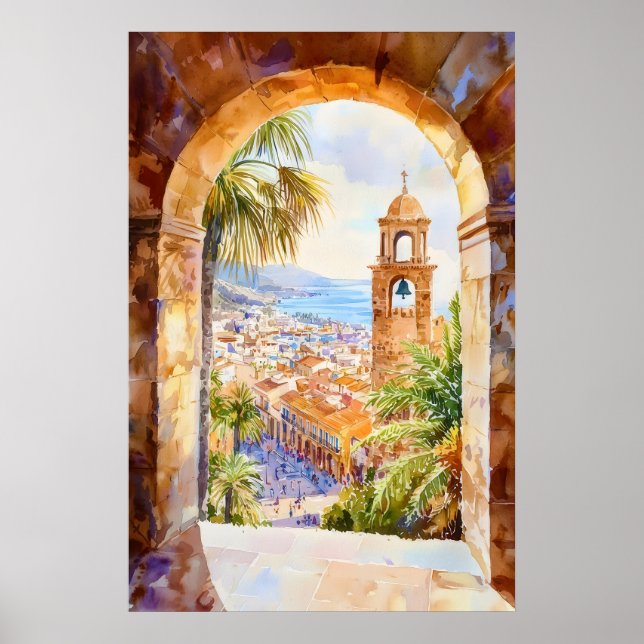 Poster Aquarela de Barcelona 2 (Frente)