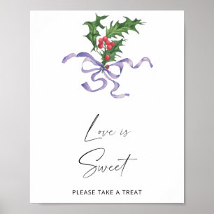 Poster Aquarela de inverno - O amor é doce, aproveite