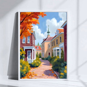 Poster Aquarela de Newport Rhode Island
