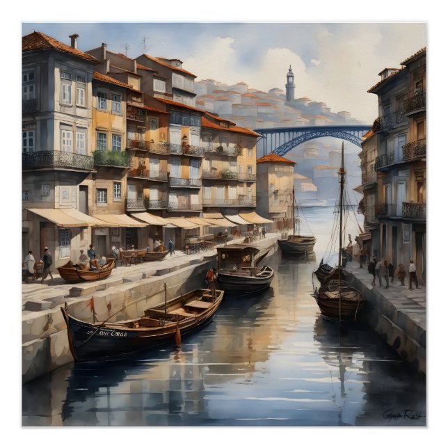 Póster Aquarela do Porto (Frente)