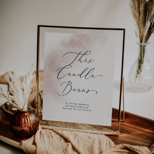 Poster Aquarela Esmaga Esta Vela Queimando Sinal Memorial