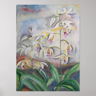 Poster Aquarela Floral – Arte de Parede de Flores Elegant