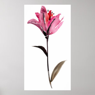 Poster Aquarela Floral II