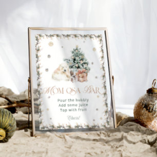 Poster Aquarela Inverno Urso Polar Cujo Urso Polar Mãe-Ba