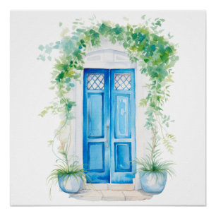 Póster Aquarela Mediterrâneo