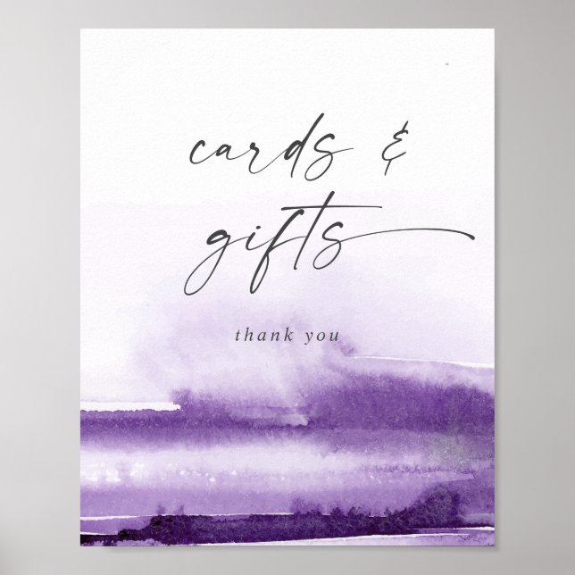 Poster Aquarela Moderna | Placa de cartões e presentes ro (Frente)
